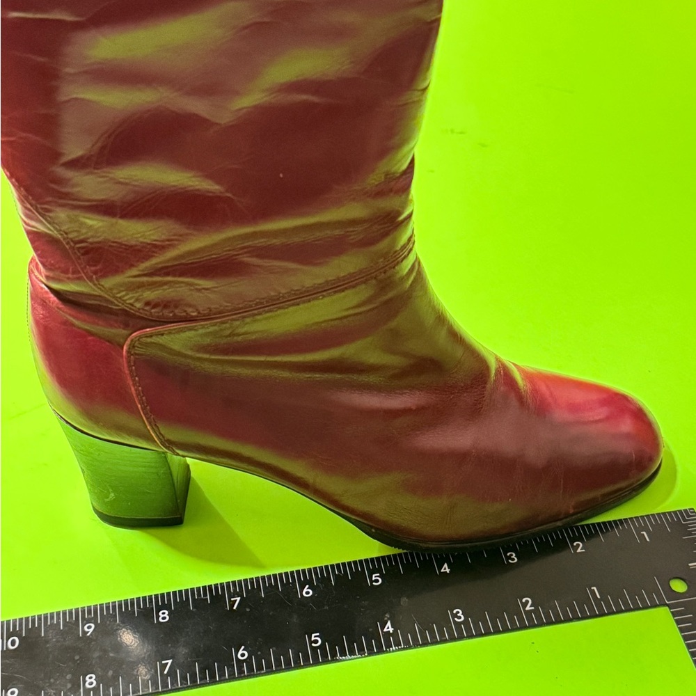 Dior Deep Burgundy Heeled Boots size 6 - Picture 5 of 15